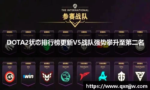 DOTA2状态排行榜更新V5战队强势攀升至第二名